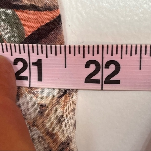 Melonie Women's Size 10 Floral Maxi Dress V-Neck Papaya Cream Sleeveless - Picture 10 of 14